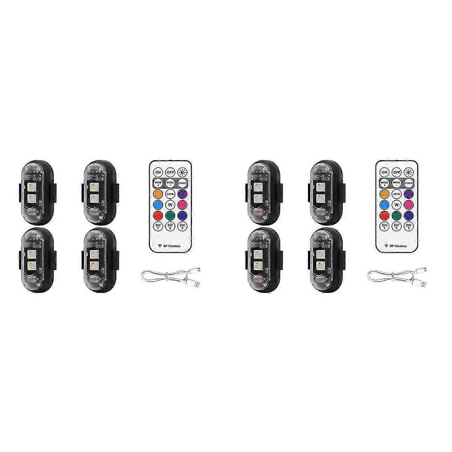 4PCS Wireless LED Strobe Lights with Remote Control
