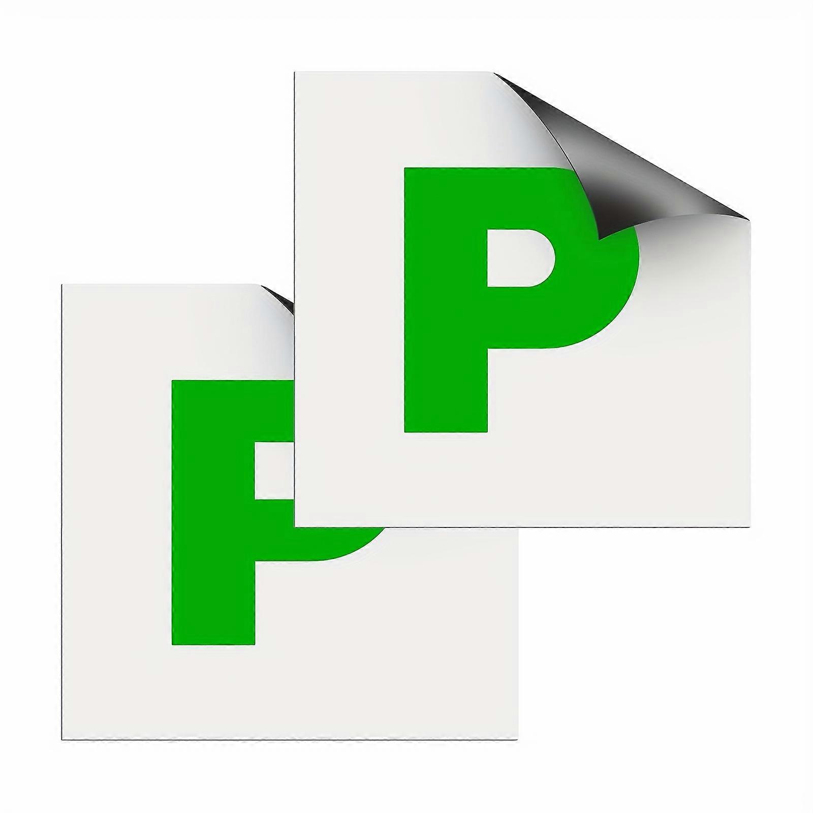 Fully Magnetic P Plates for Car New Driver - 1 or 2 Pack Extra Strong Magnet, Not Fly Off At High Speeds