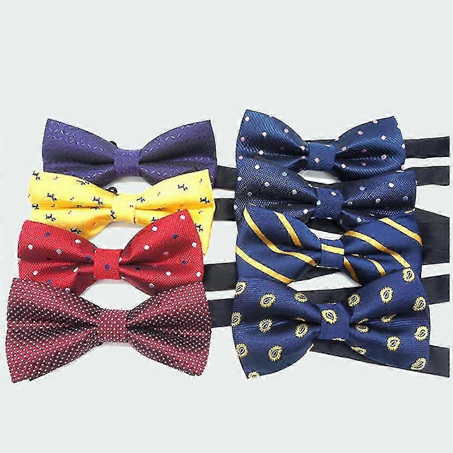 8Pcs Elegant Adjustable Pre-tied Bow Ties for Men And BoysRandom Color