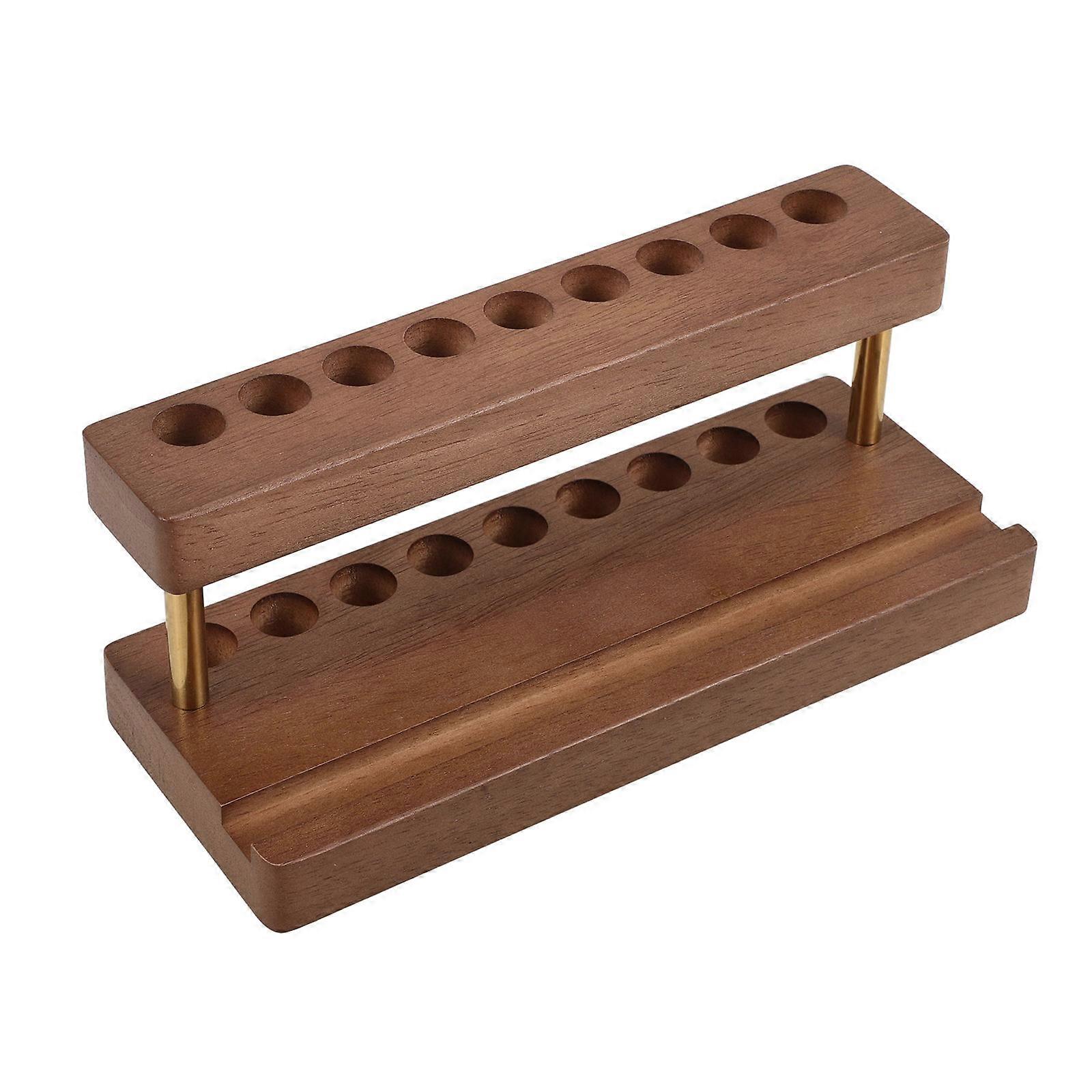 Paint Storage Organizer Wood Acrylic Paint Holder with Brush Storage 2Pcs