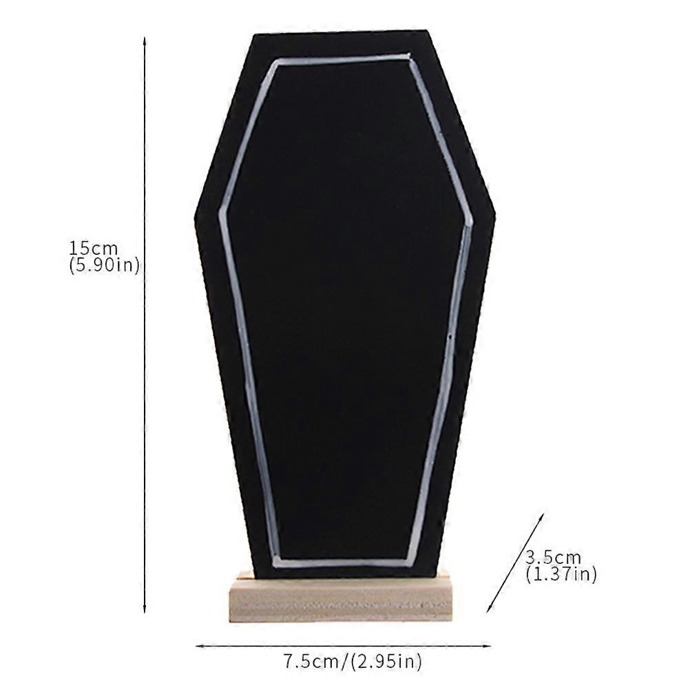 Mini Black Board Decorative Message Board In Tombstone Shape For Friends And Family Use 15X7.5X3.5Cm 1Pcs