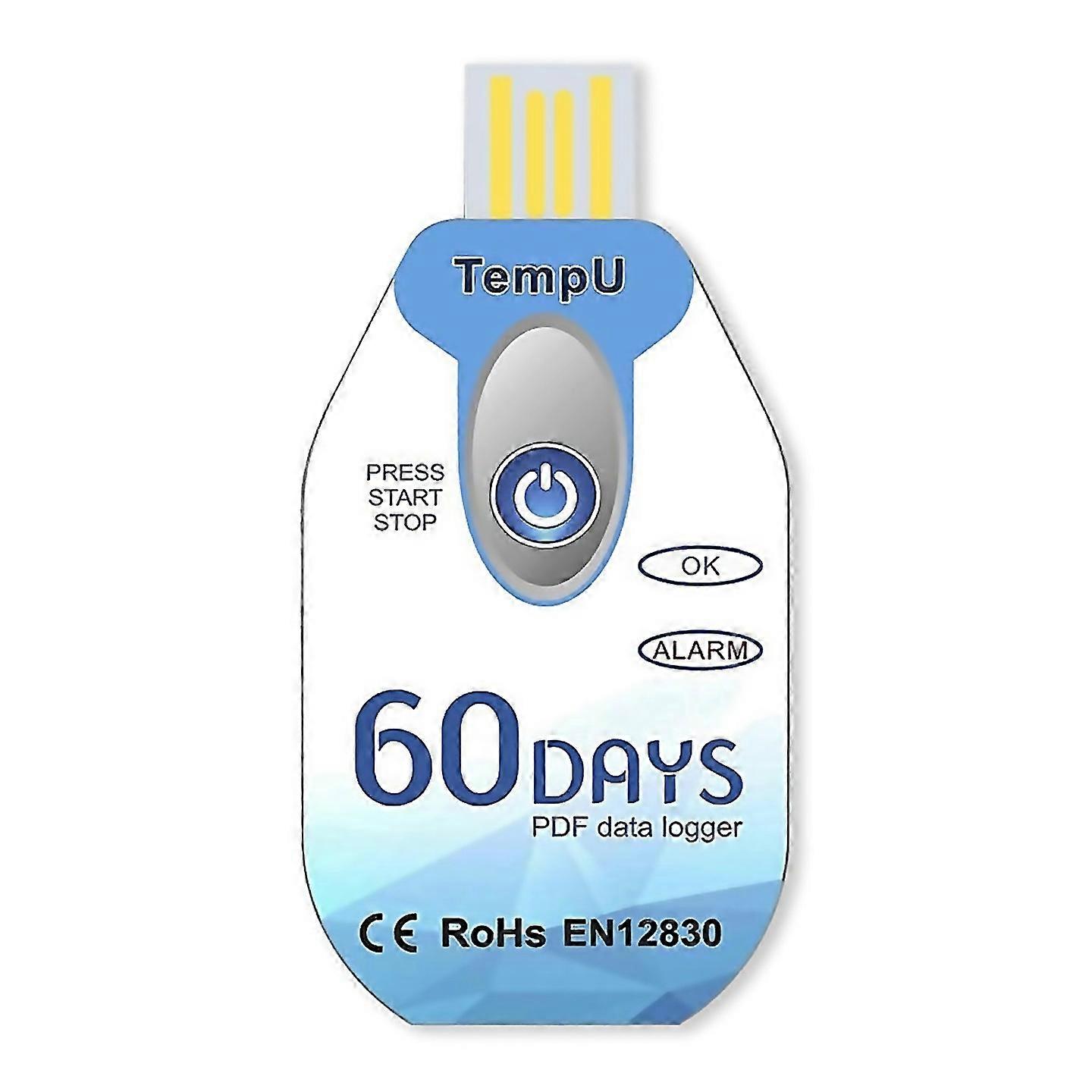 Temperature Data Logger Usb Pdf Temp Recorder Thermometer Logger Tempu02 60 Days