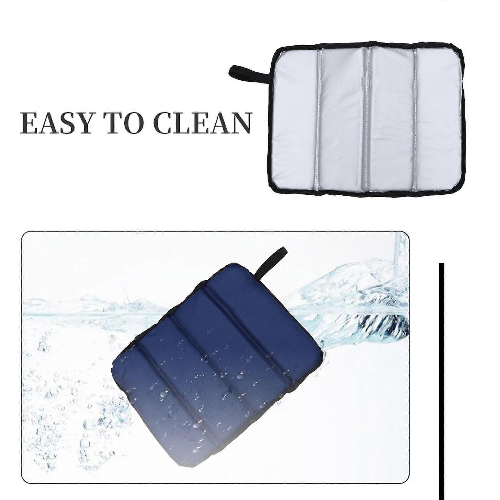 Foldable Camping Seat Outdoor Cushion Waterproof Oxford Cloth Portable Cushion for Family 2Set