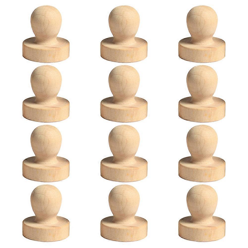 Wooden Stamp Handle Replacement for Sealing 12Pcs Pack