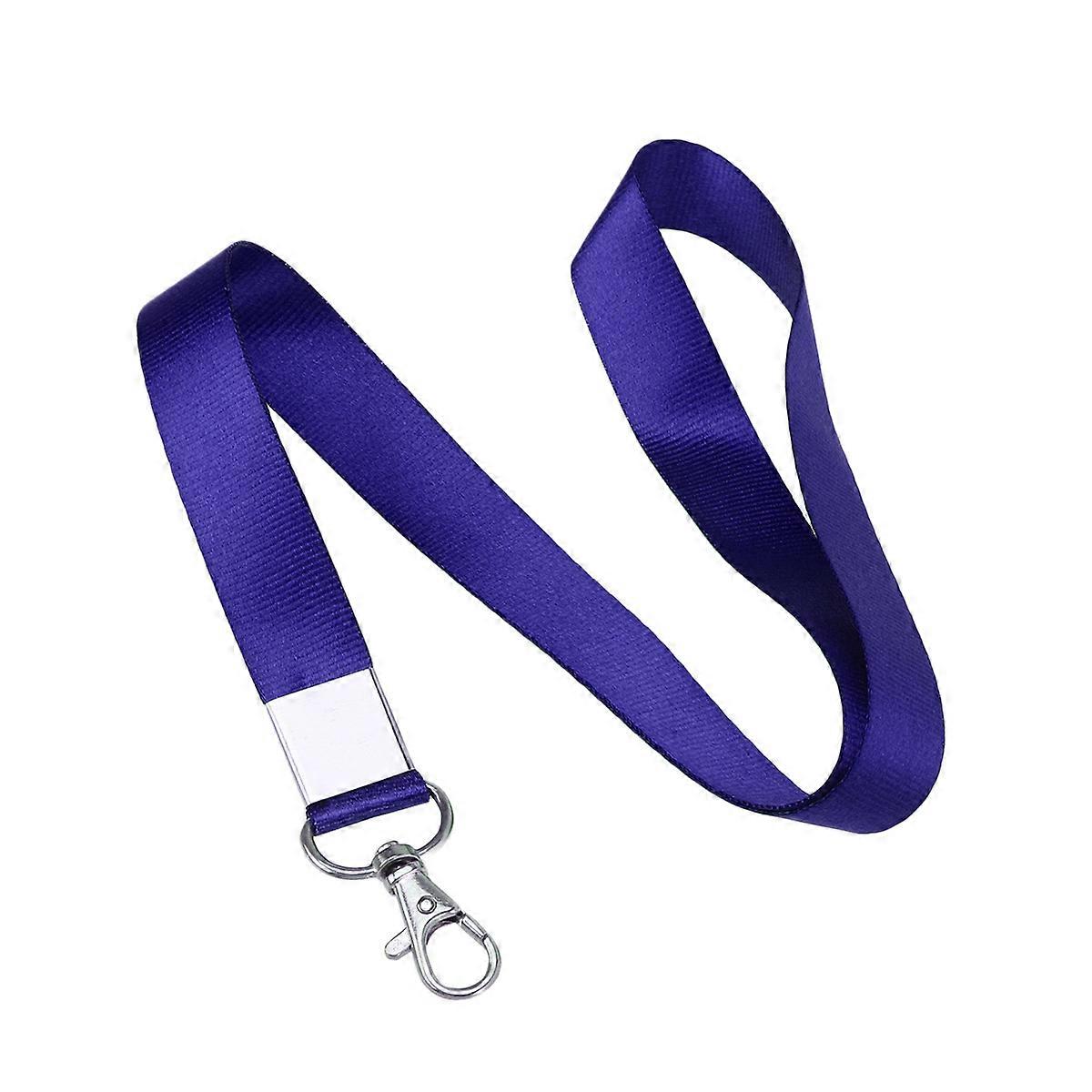 Id Lanyard Neck Strap with Safety Metal Clip for 2Pcs Royal Blue