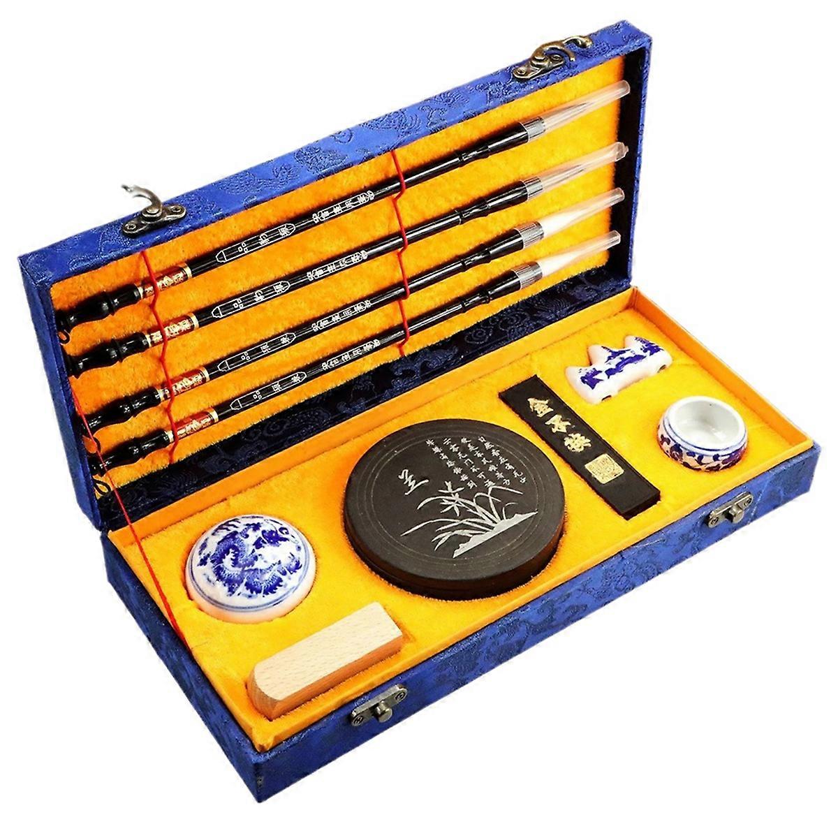 10pcs中国の書道ブラシギフトセット絵画ライティングブラシ水彩ツールセット墨絵漢字アートギフト