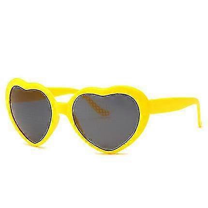 Heart Effect Diffraction Glasses, Peach Heart Shaped 3D Special Effects UV400 Eyeglasses