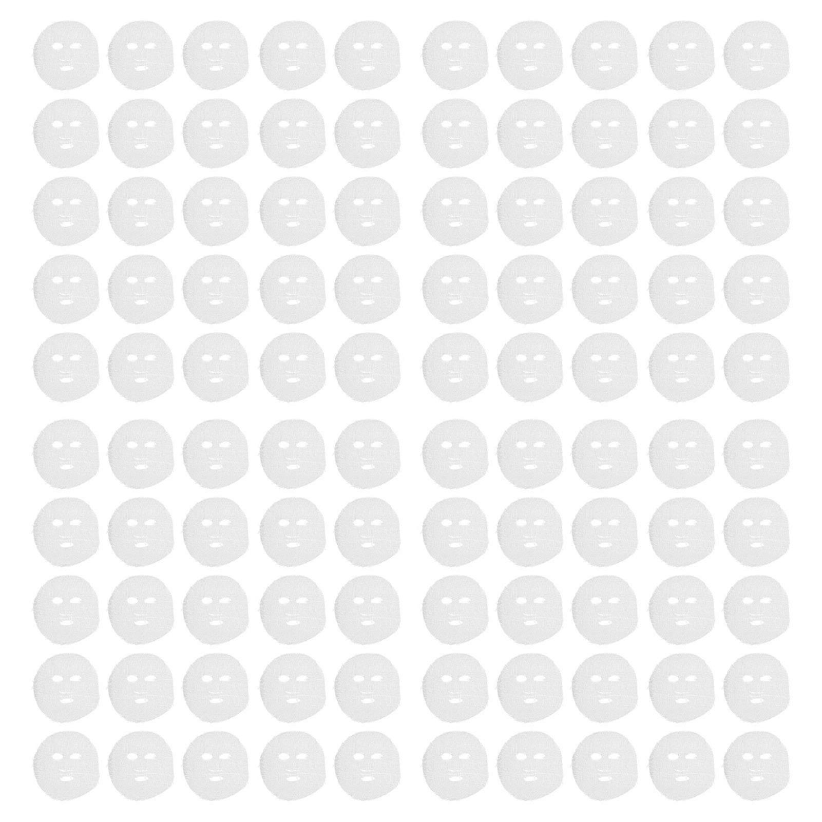 100pcs Precut Gauze Facial Mask Strong Water Absorption Disposable DIY Face Mask Sheets for Salon