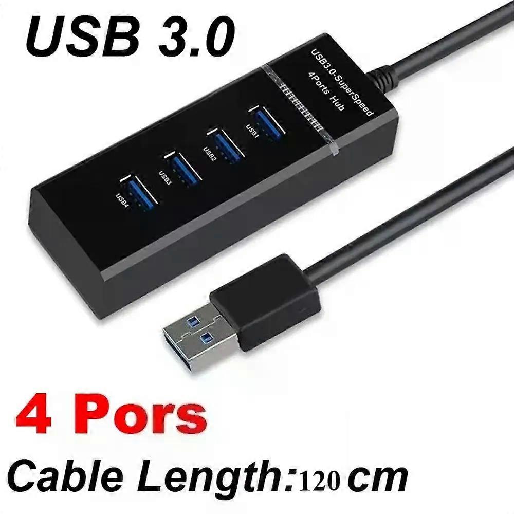 Portable 4-Port USB 3.0 Hub High Speed USB Cable Divider Charger Extension Cables USB Splitter Adapter OTG For Keyboard Mouse