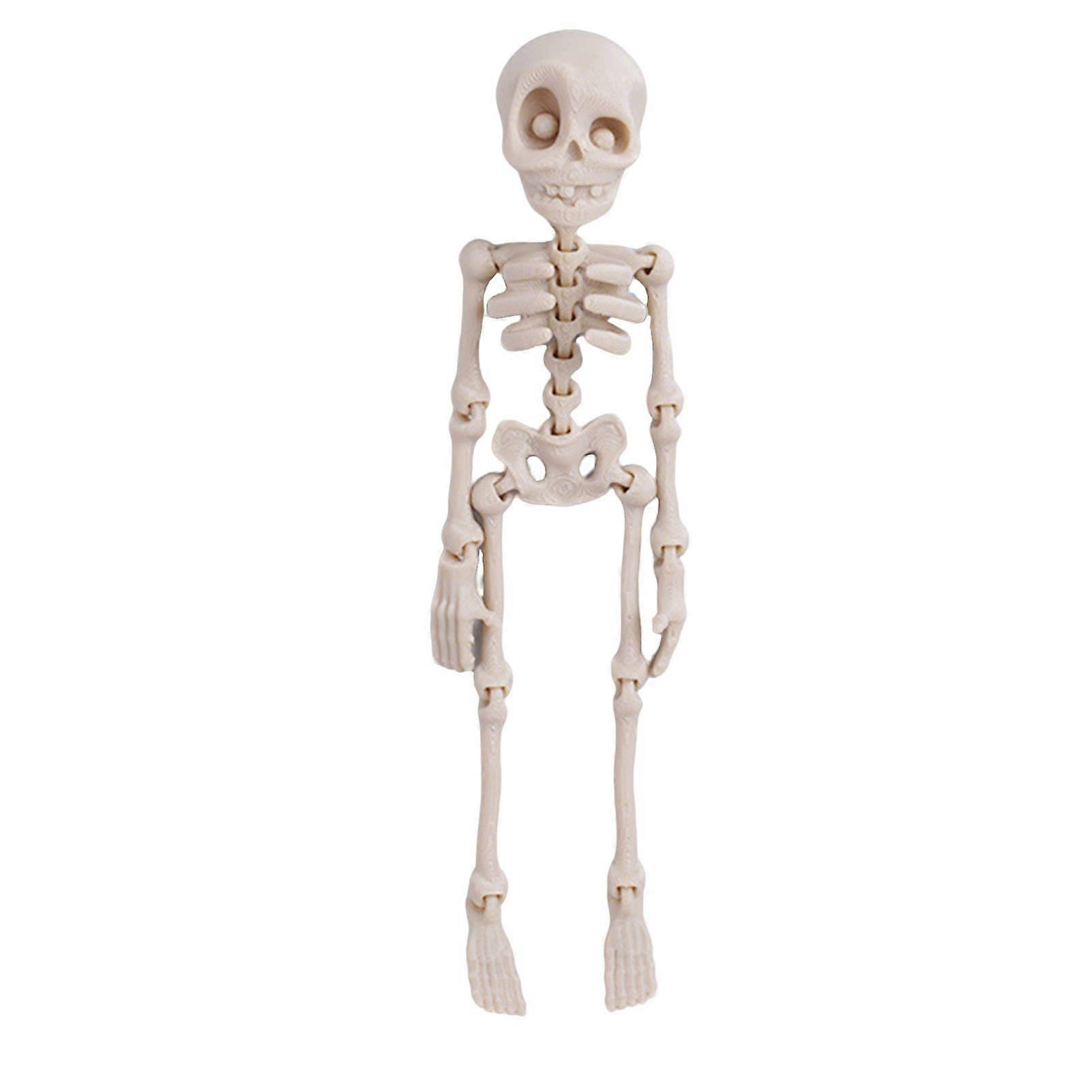 Posable Skeleton Fridge Magnets Funny Goth Halloween Decor 3D Printed Rotatable Joint Fidget Toy for Home Party