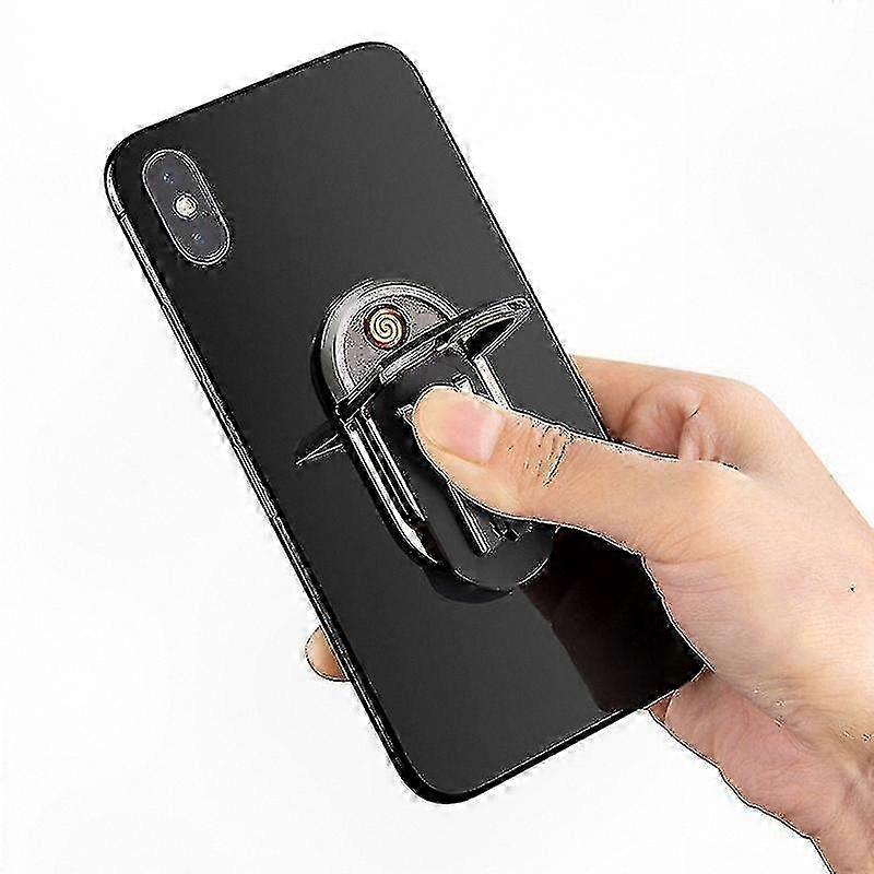 Rechargeable Dual-Function Lighter with Car Mount and Ring Holder