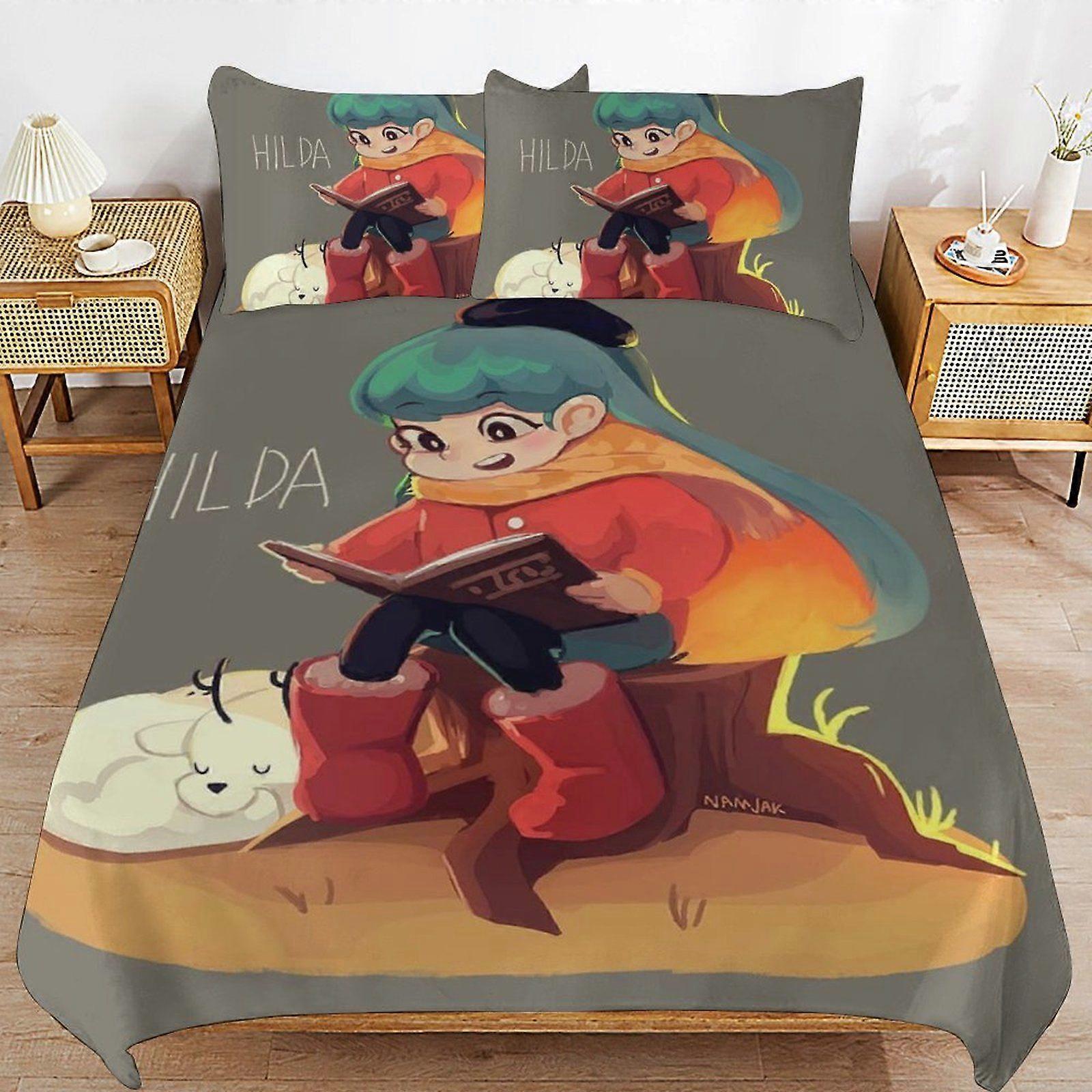 a496 Hilda Premium Fabric Design Soft Feel Easy Zipper Closure Durable Duvet Cover Sets for Restful Nights n496