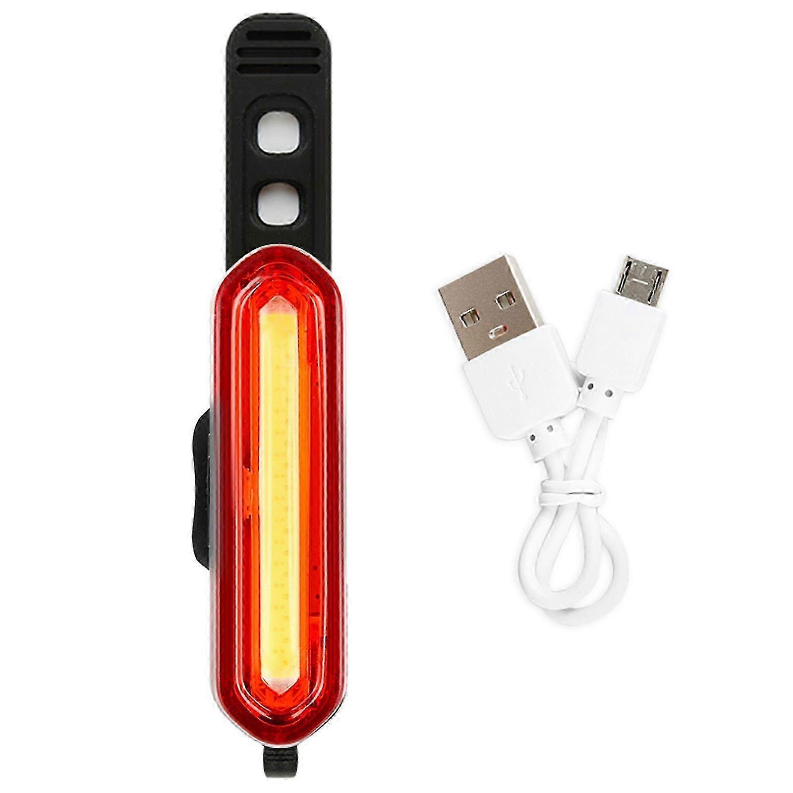 Bike Bicycle Light Usb Rechargeable Set Mountain Cycle Front Back Safety Warning
