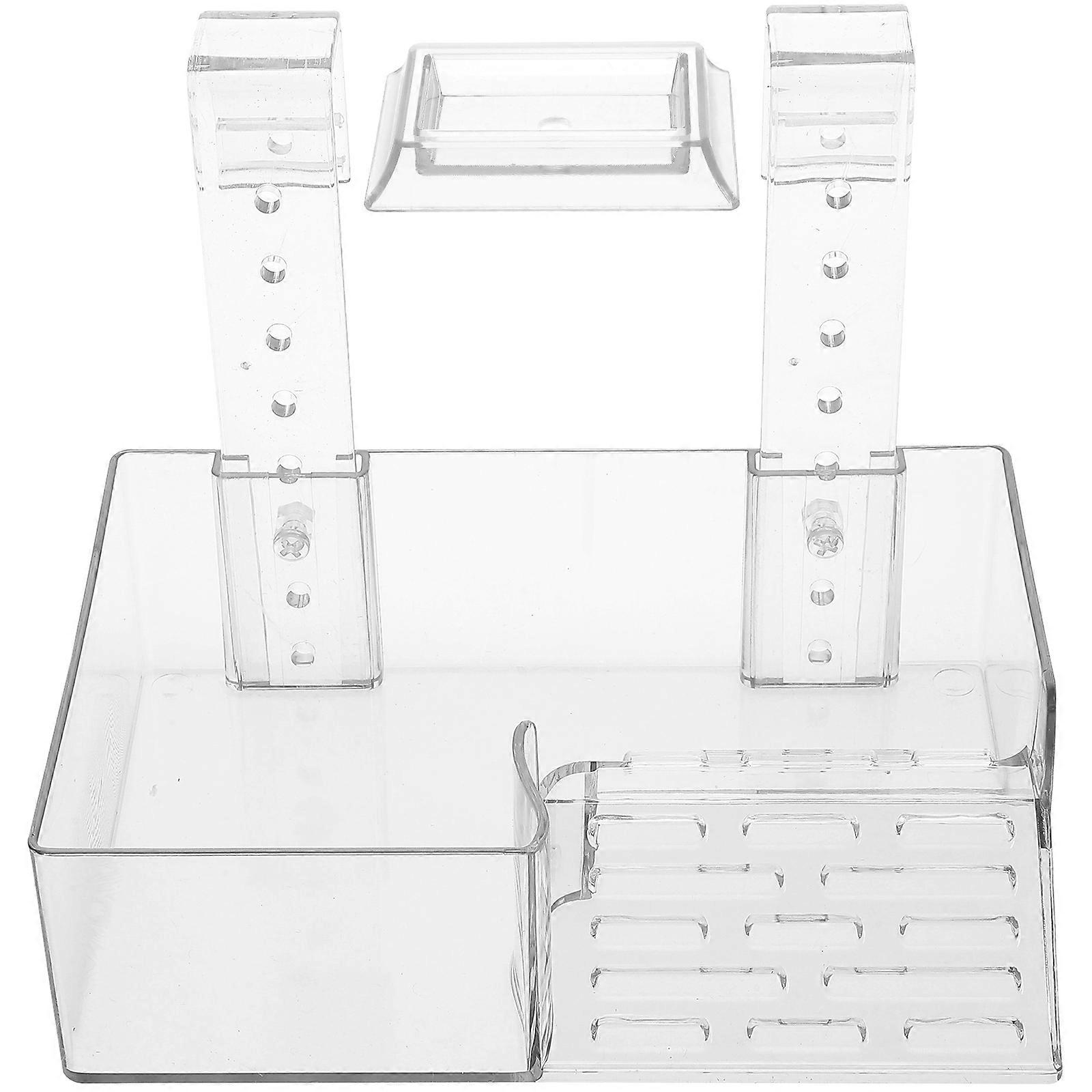 Basking Platform for Aquatic Turtles Hanging Acrylic 2Pcs Set for Tank