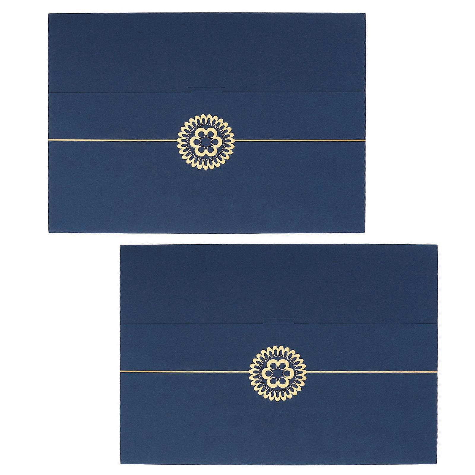 Certificate Envelope Paper Holder for Protection 4Pcs Blue Paper Material