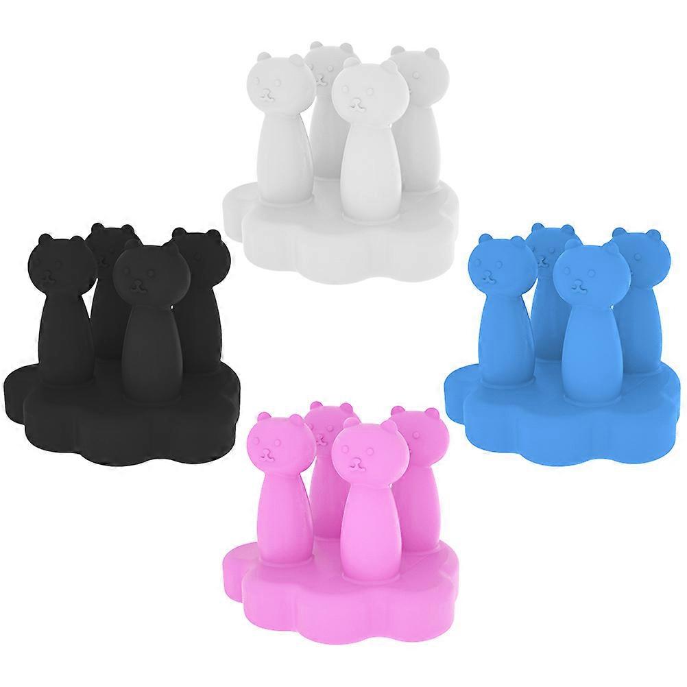 Assorted Color Silicone Toothbrush Holder for Storage Use 12Pcs Wall Mount