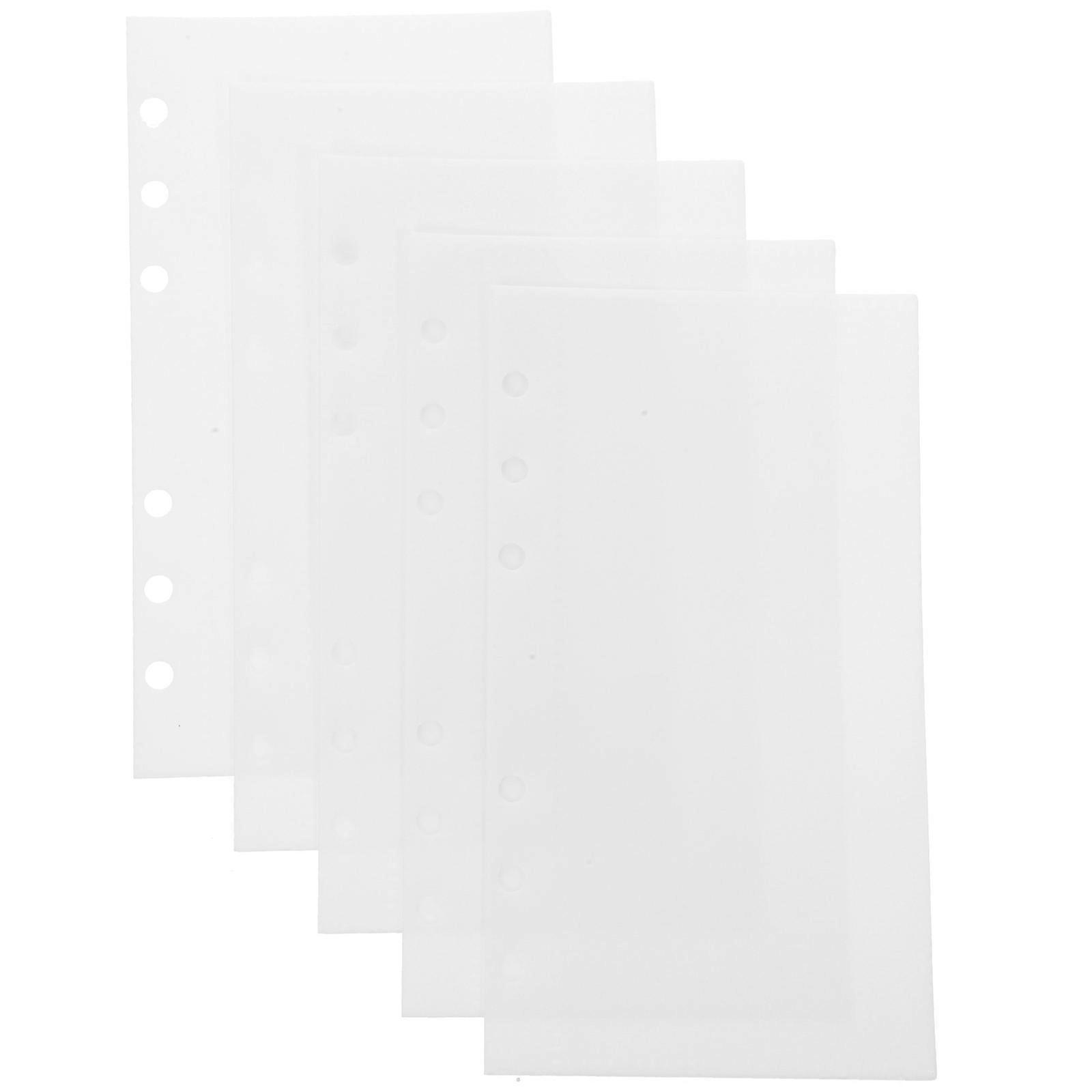 Loose Leaf Budget Pocket Inserts for Portable Binder Use 10Pcs White