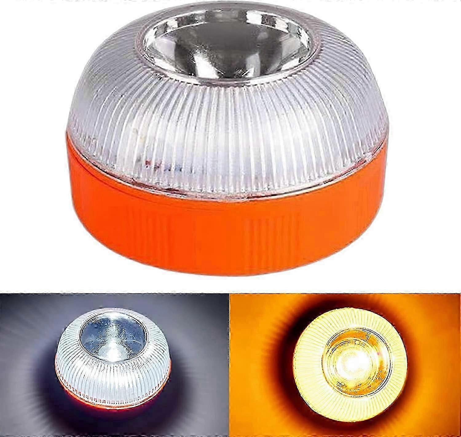 Emergency Lamp V16 Emergency Light Standalone Led Warning Lights Usb Rechargeable W/Magnetic Base, Yellow White Road Fault Warning Light Used For Car