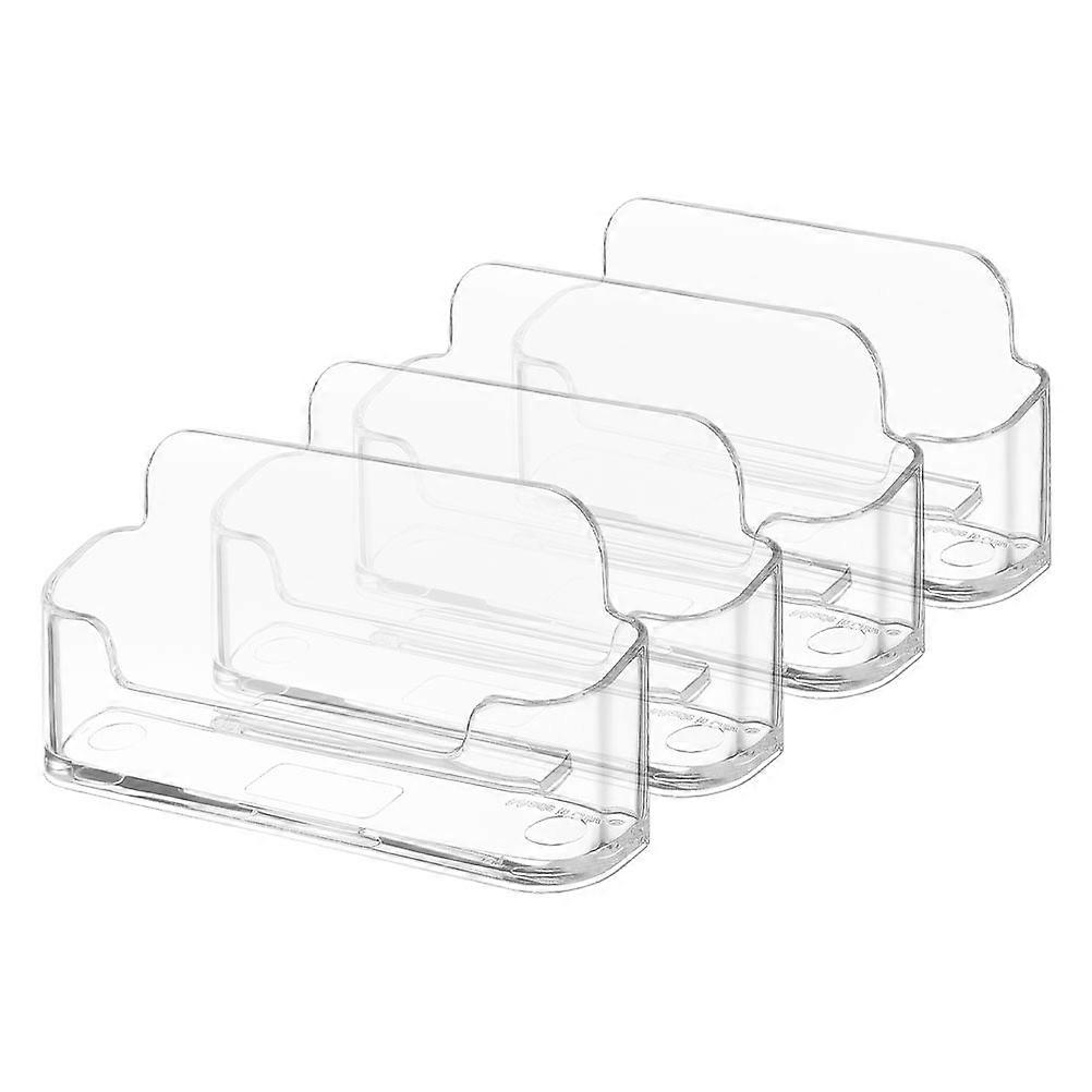 Name Card Holder Rectangular Design Polished Surfaces Business Owners 4Pcs