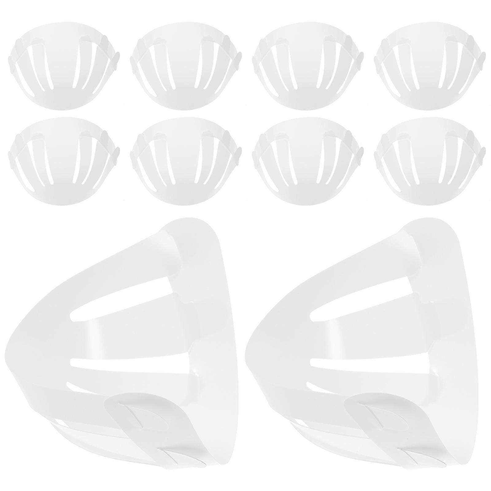 100Pcs Rectangular Baseball Cap Support For Hat Shape Preservation And Home Use In Smooth White Material