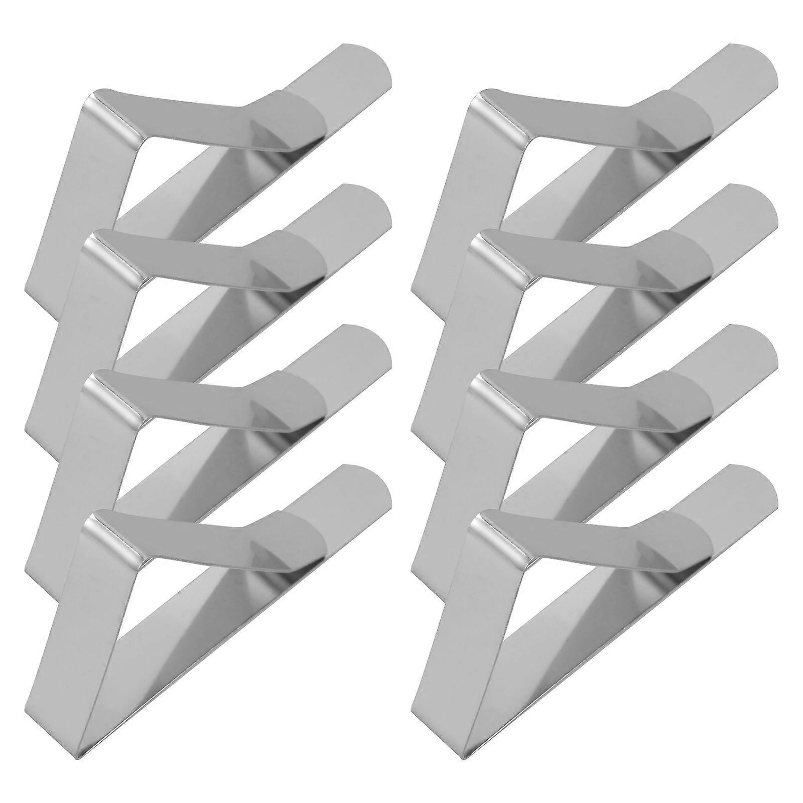 Table Cover Clips Stainless Steel Triangle Clamps for Party Use 24Pcs