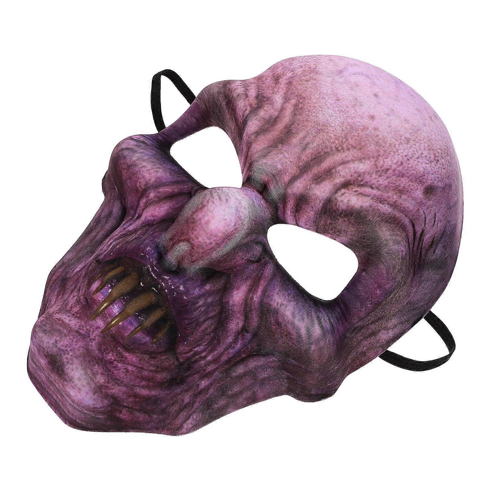 Cosplay Mask Skull Design Mask for Party Use 5Pcs Purple Eva Material