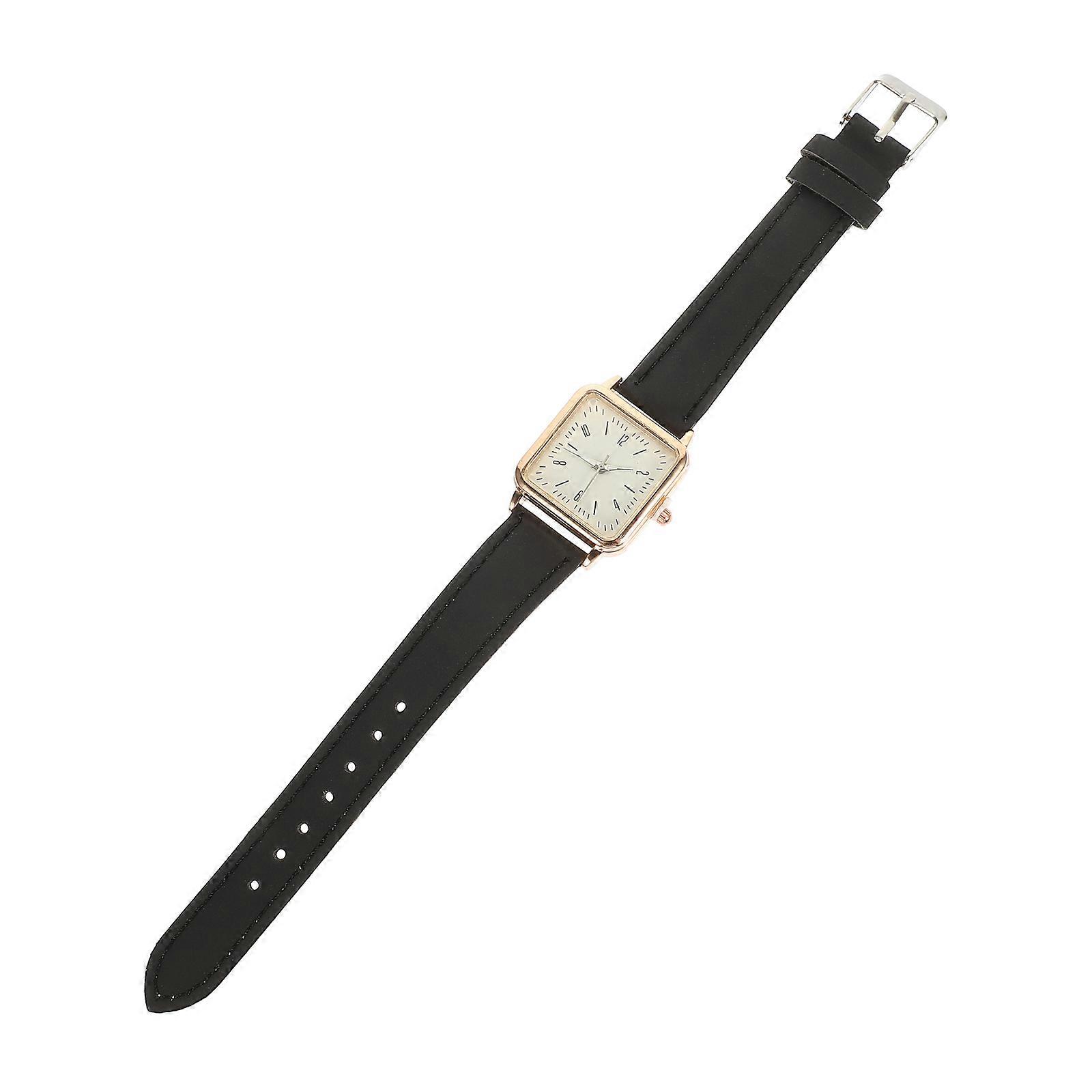 Delicate Casual Watch Stylish Wrist Watch for Decoration 2Pcs Black