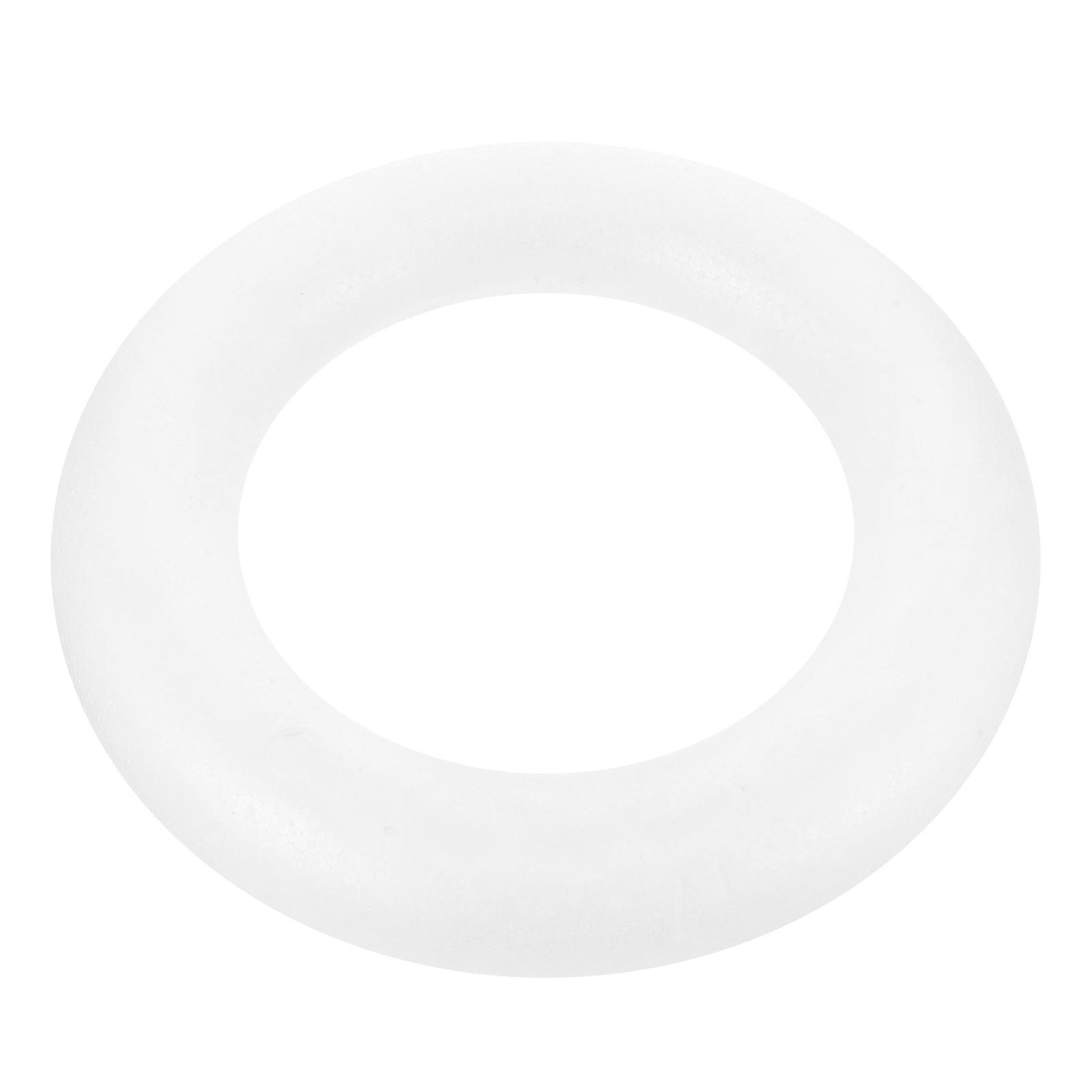 Unfinished Foam Circles 5Pcs DIY Craft Foam Circle Ring Designed For Craft Project Decoration Polishing Lightweight White