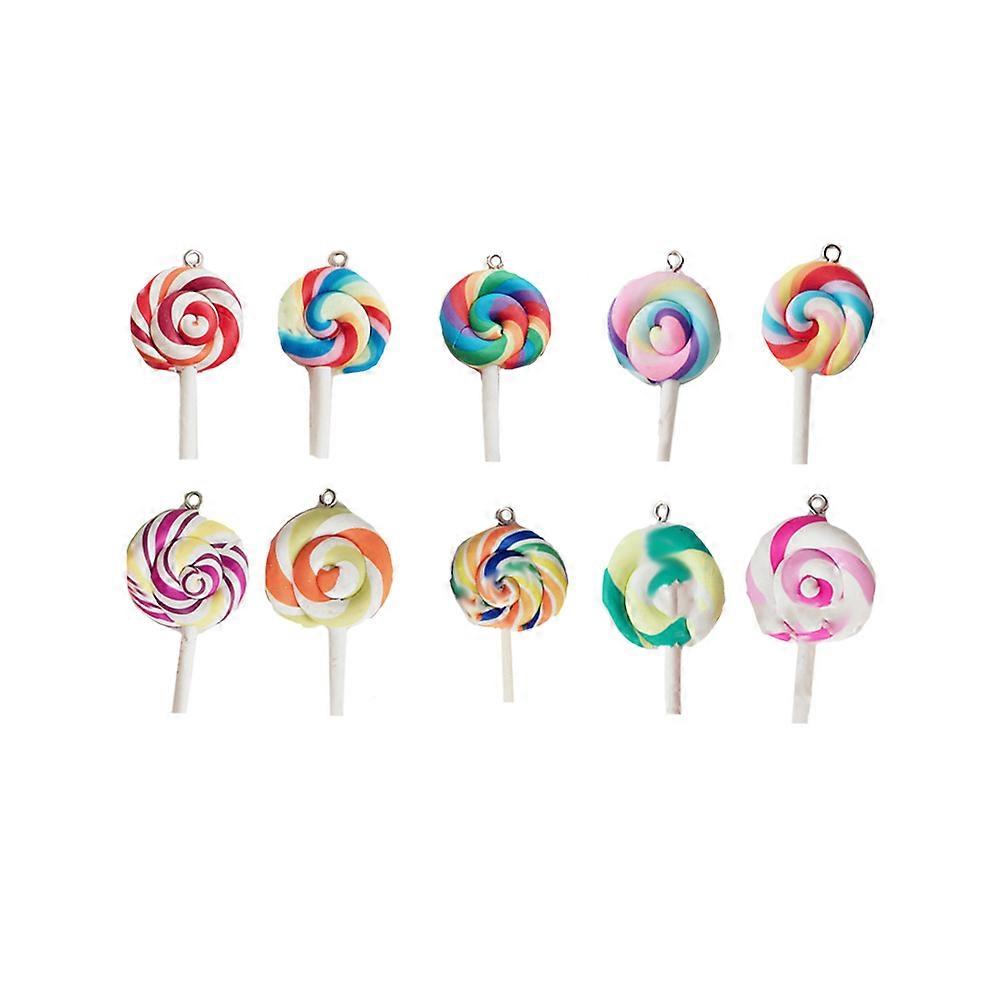 Phone Shell Accessories Simulation Pottery Lollipops for Decoration 30Pcs