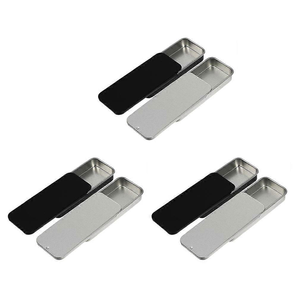 Push Lid Candy Tins Small Sweets Cases for Storage Use 6Pcs