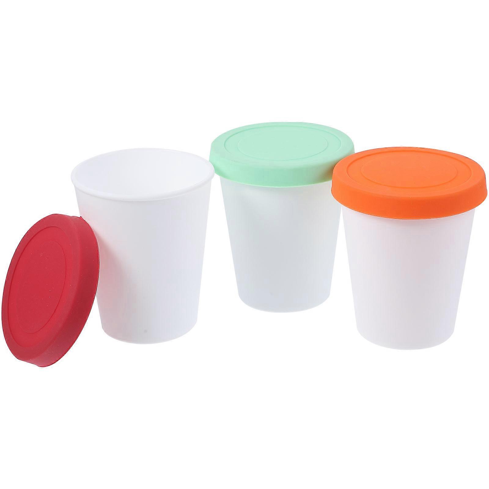 Ice Cream Storage Containers Food Buckets for Home Use 6Pcs Silicone Cups