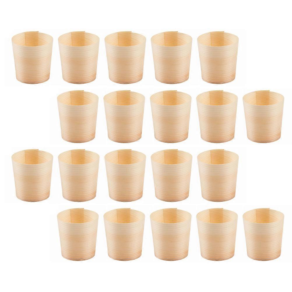 Round Water Cups Portable Salad Holder for Serving Drinks 40Pcs