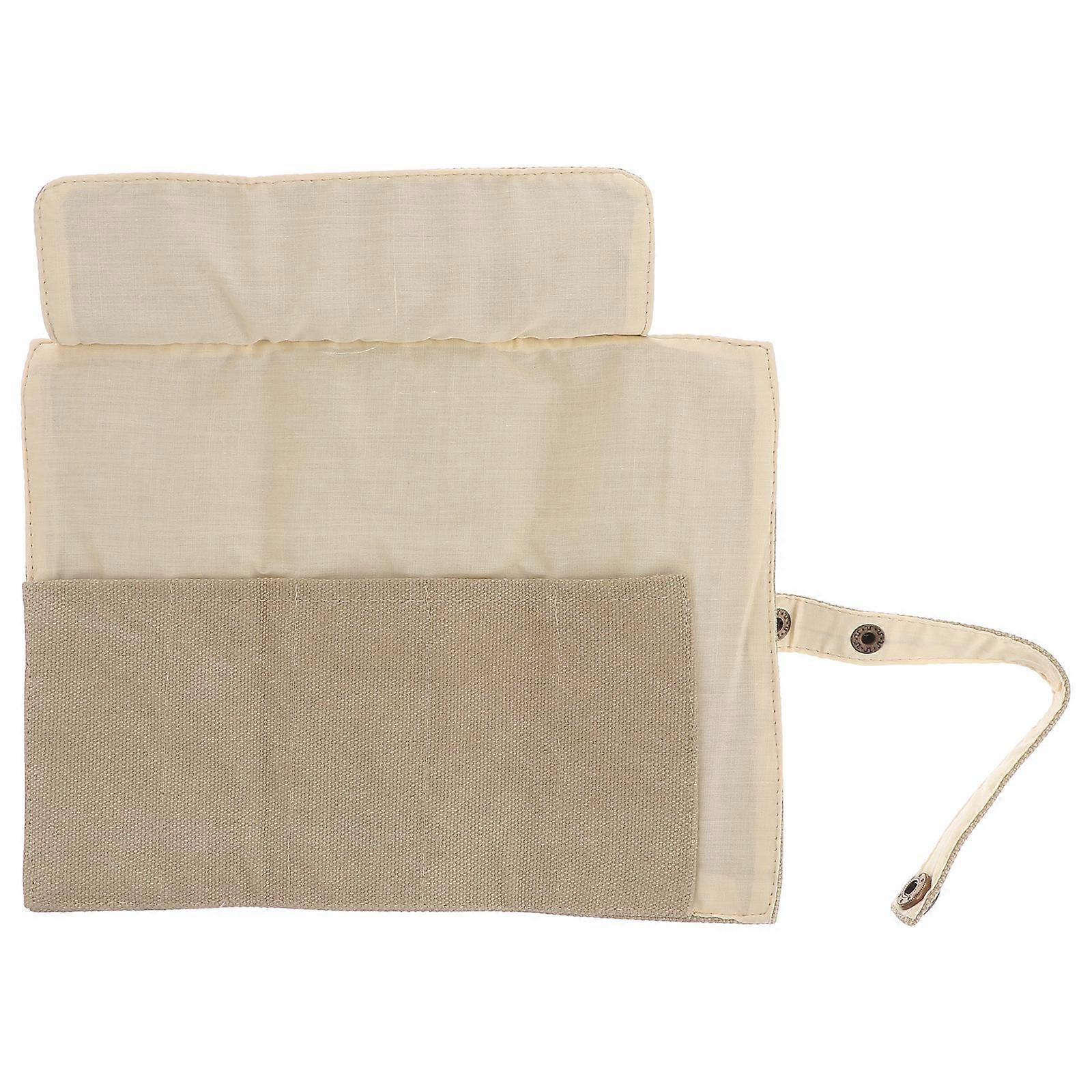 Smart Watch Strap Bag for Storage Use 2Pcs Beige Portable Pen Storage Container