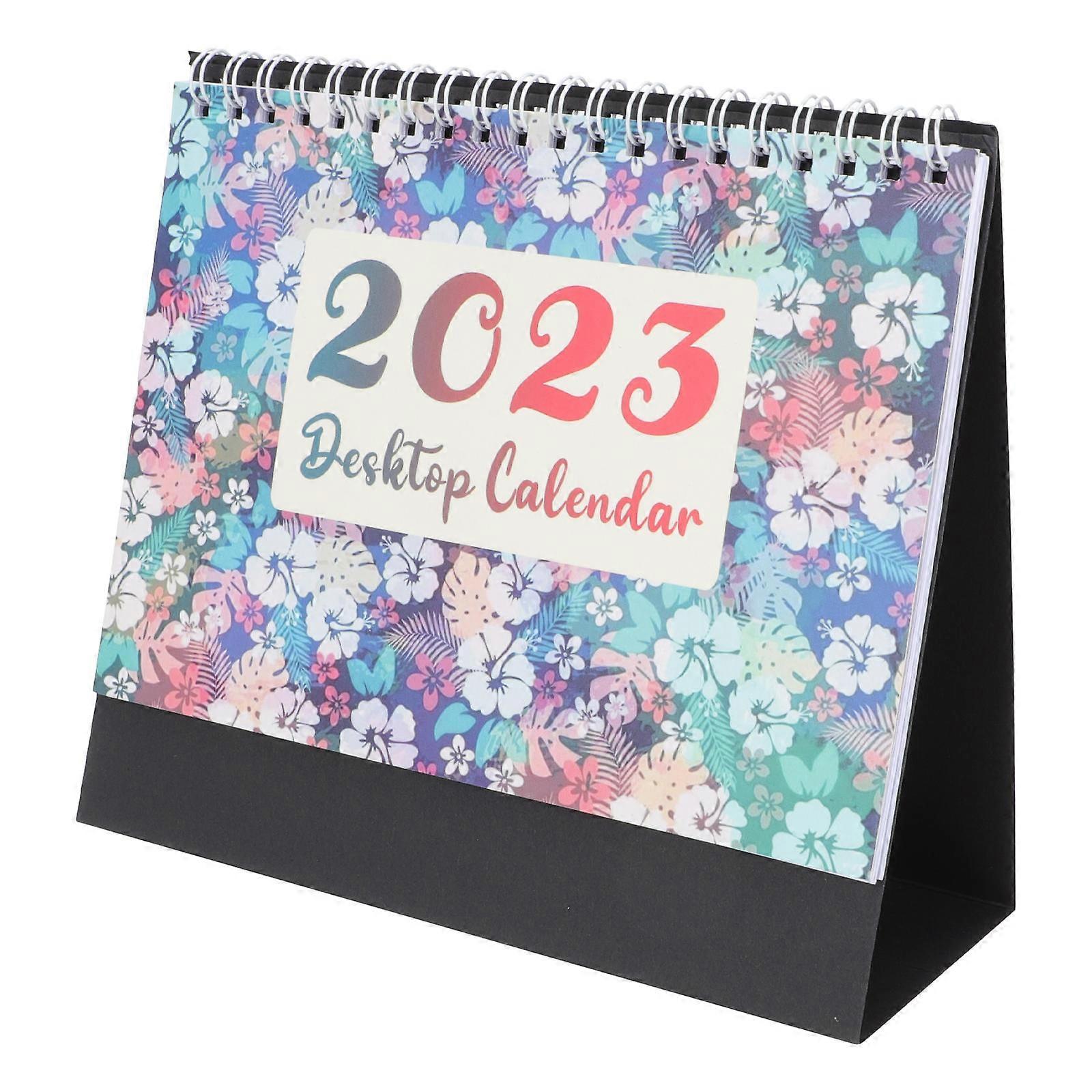Blue Desk Calendar for 2023 Monthly Use Table Calendar 4Pcs