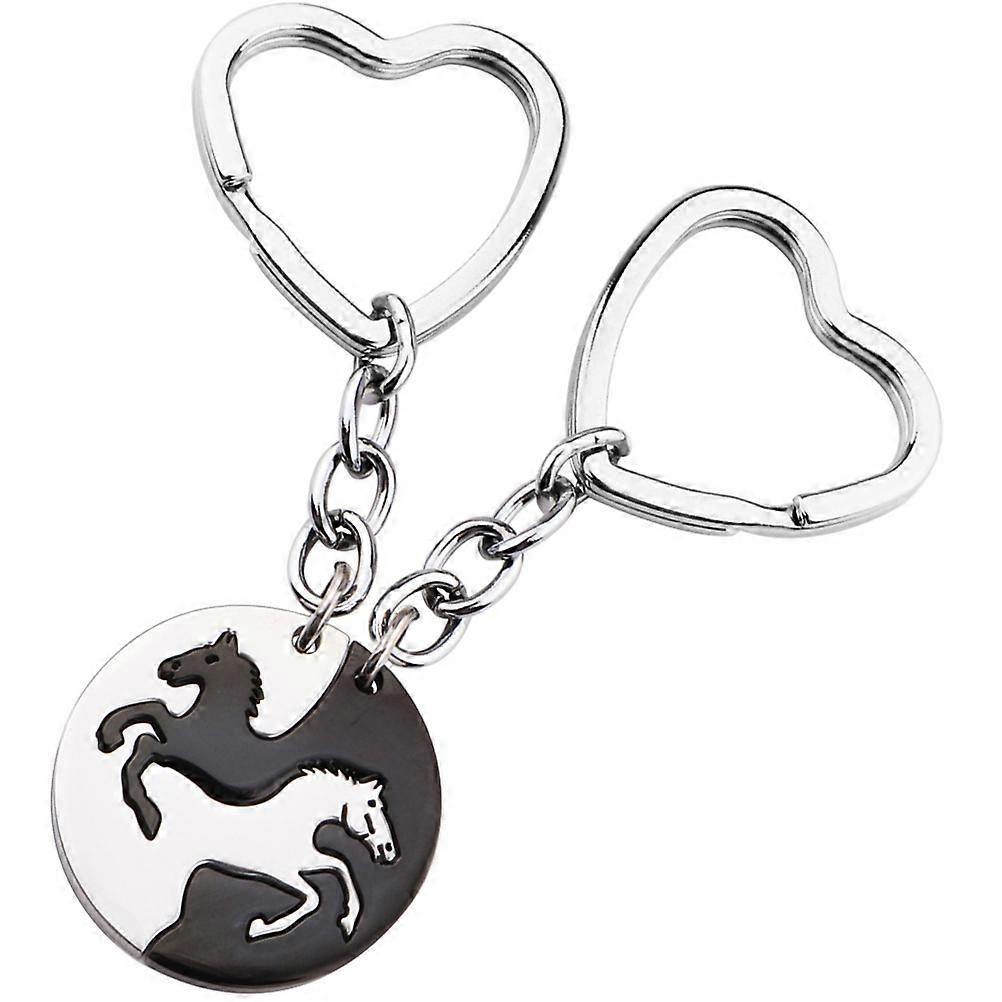 Unique Heart-Shaped Splicing Keyrings For Key Organization Suitable For Couples 3X3Cm 5 Pairs