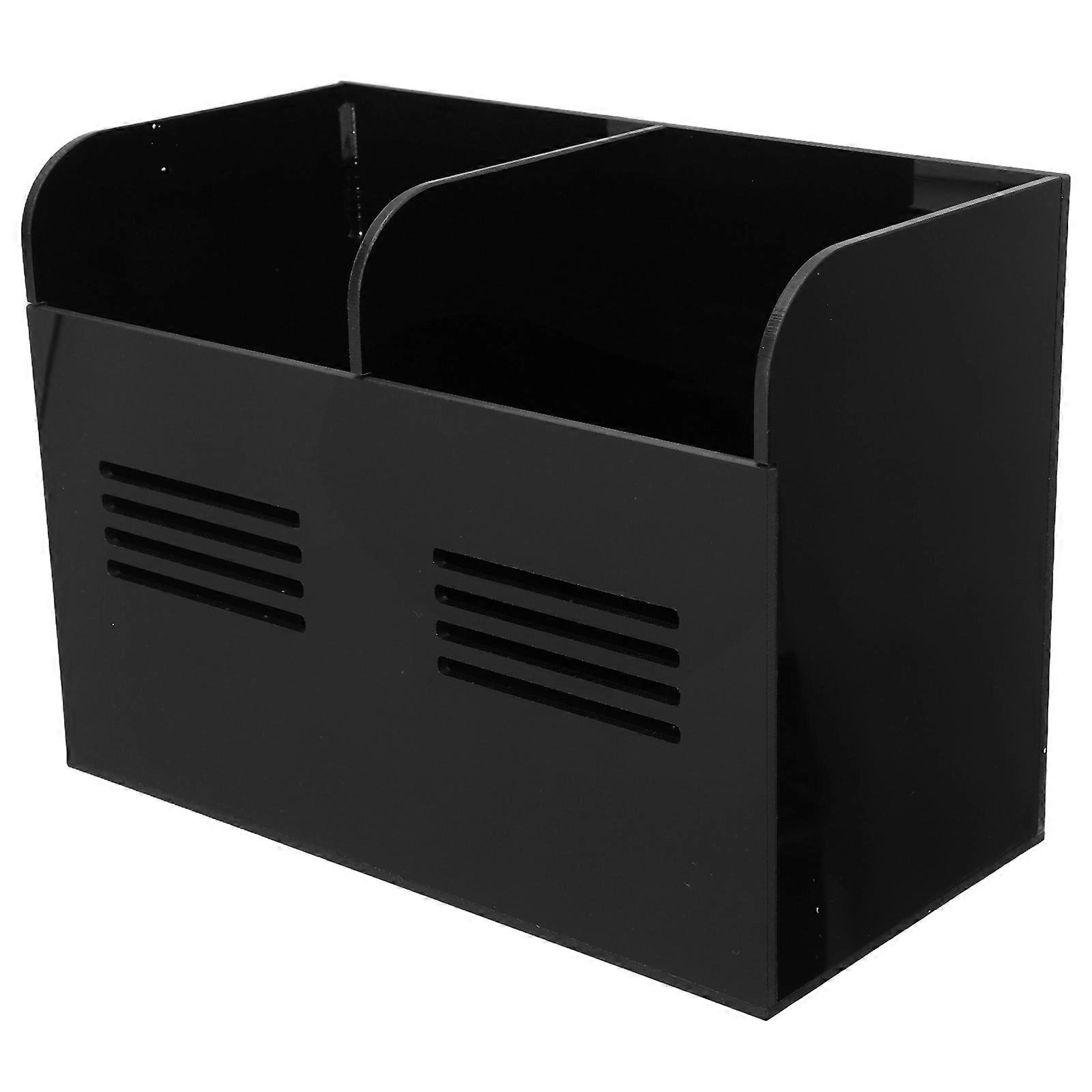 Reusable Acrylic Straw Dispenser Box for Counter Kitchen 3Pcs Black Set