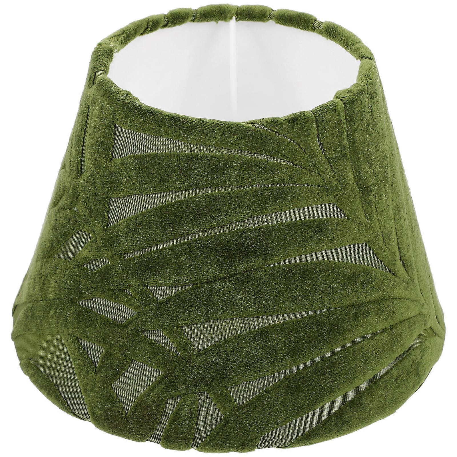 Decorative Green Table Lamp Shade 2Pcs Fabric Replacement for Study