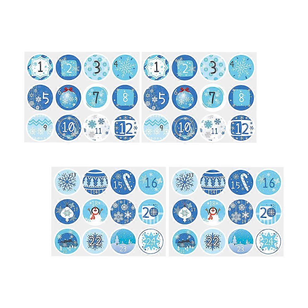 Christmas Adhesive Digital Sticker Digital Calendar Countdown 40 Sheets for Party
