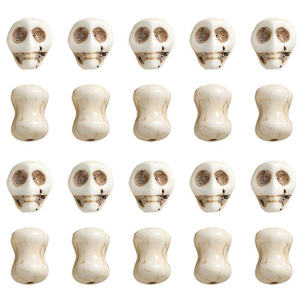 Skull Shaped Spacer Beads 5 Sets Handmade Craft Decoration Gothic Style DIY Accessories For Enthusiasts
