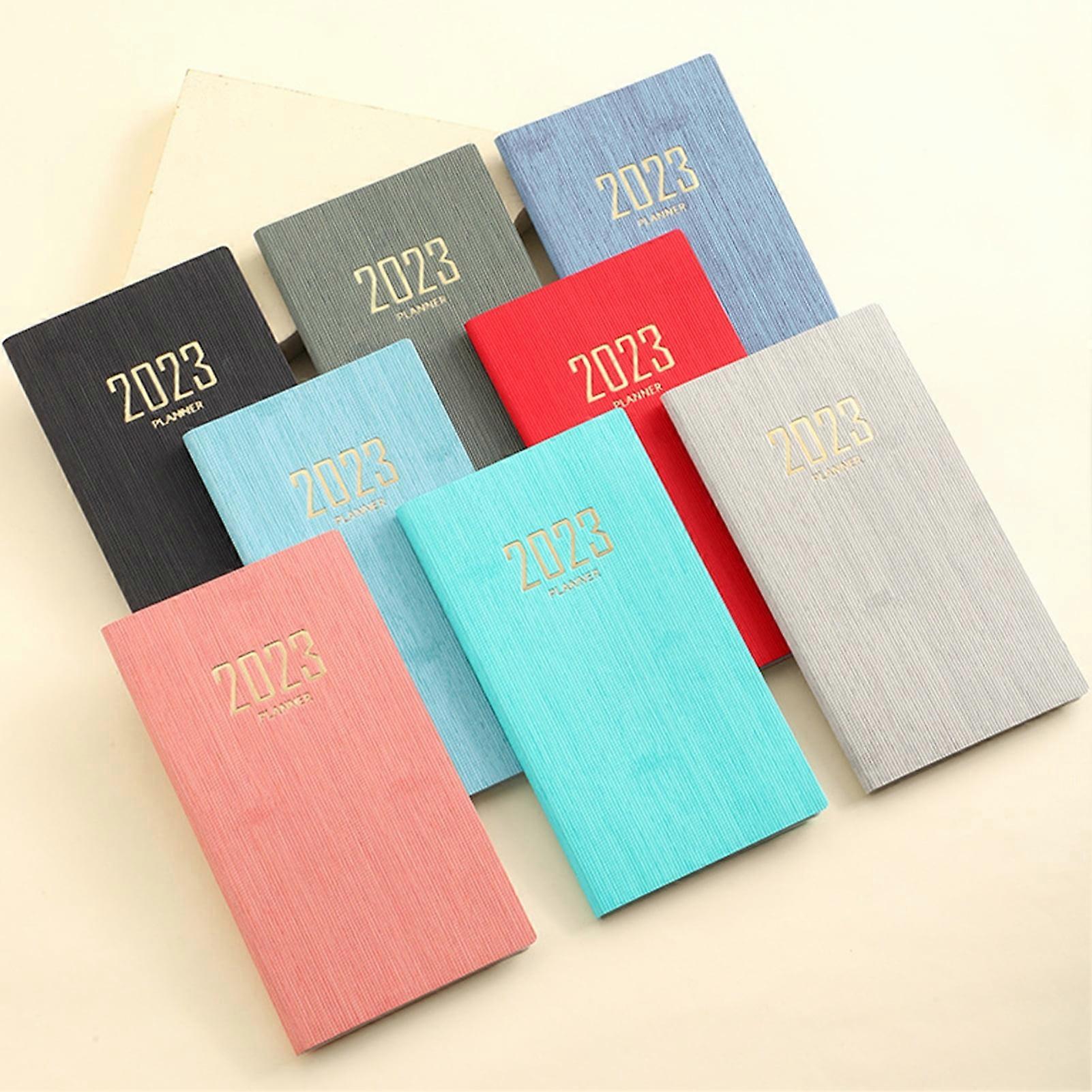 Dengjunhu 2023 A6 Mini Agenda Planner Notebook Schedule Book Multifunctional Efficiency Manual Time Management Office Supplies