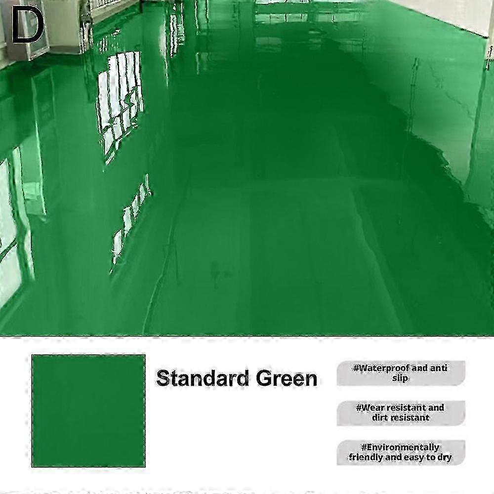 Standard vert (D) $ Peinture de sol trois-en-un autonivelant à base d’eau peinture de sol époxy résistant à l’usure atelier à domicile sol de ciment imperméable