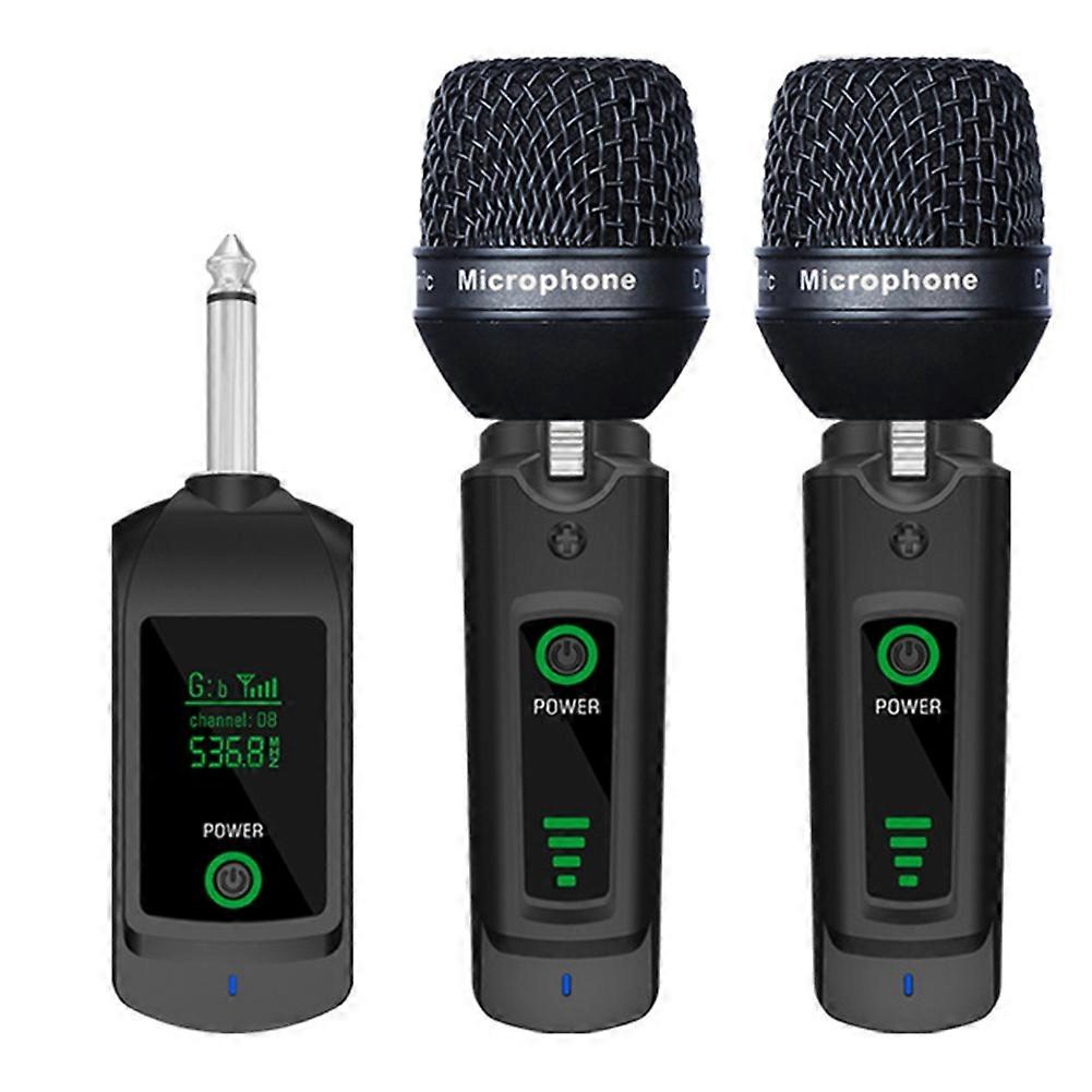 2.4G Wired to Wireless Microphone Transceiver, Dynamic Microphone Capsule, Audio Mixer,PA System 6.35mm UHF XLR Adapter