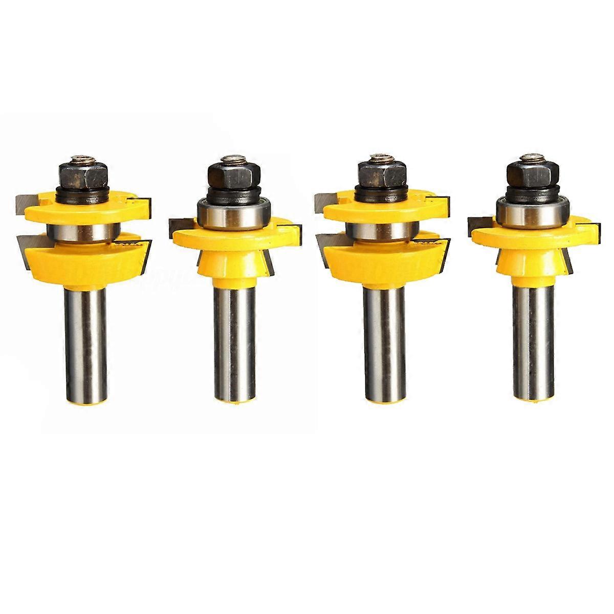 2PCS Rail Router Bit 1/2 inch Shank Shaker Woodworking Chisel Cutter