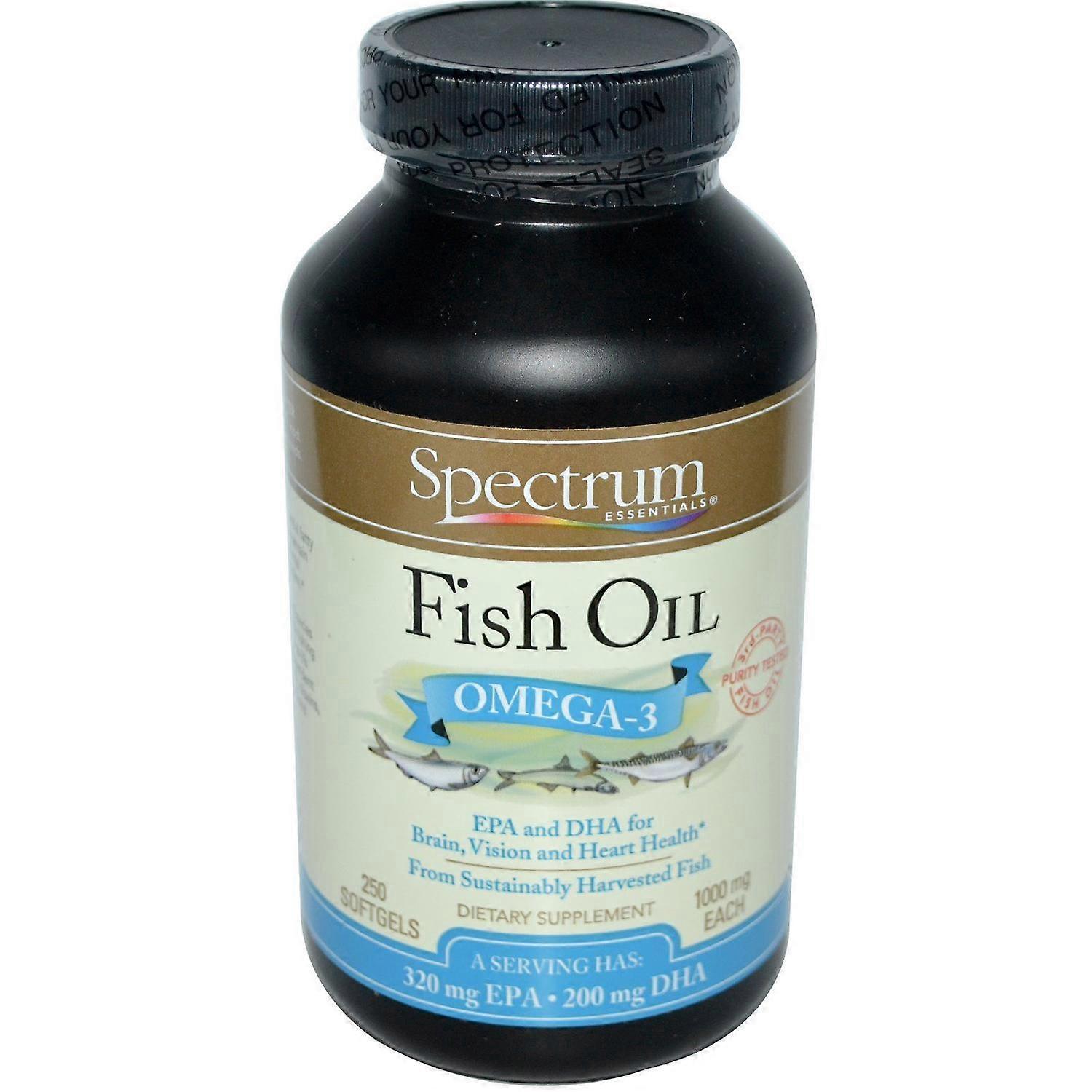 Spectrum Essentials, Fish Oil, Omega-3, 1000 mg, 250 Softgels