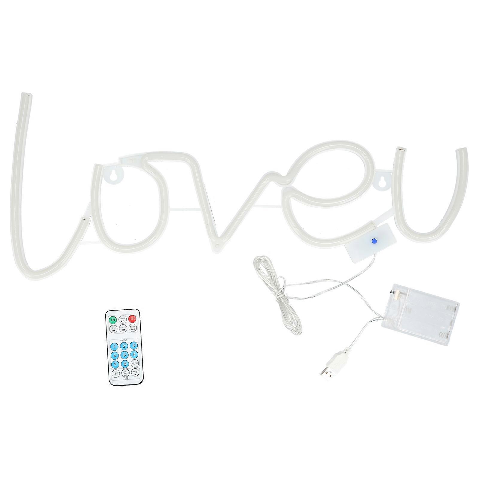 LOVEU Neon Light LED Enseignes au néon colorées pour la décoration de la maison proposant une décoration de vacances