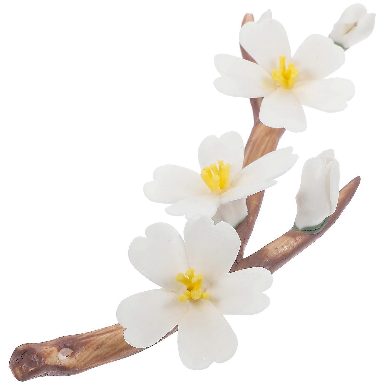 Ceramic Incense Stick Holder 4Pcs For Indoor Use In Multi Color Flower Branch Shape Suitable For Zen Room And Tea Room Decoration