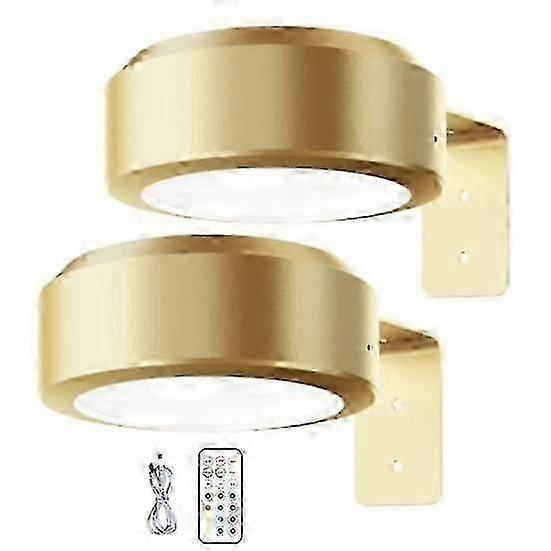 Wall-mounted Wireless Picture Light with Remote Control Dimmable Battery Operated Adjustable 13-Color RGB Painting Light