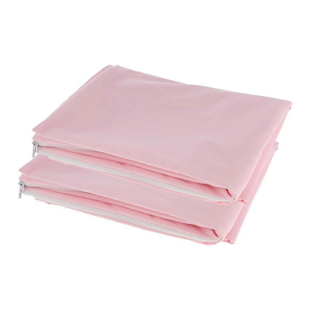 2 Pcs Breathable Anti Dust Mite Pillow Protector Pillowcase Zippered 50x70cm