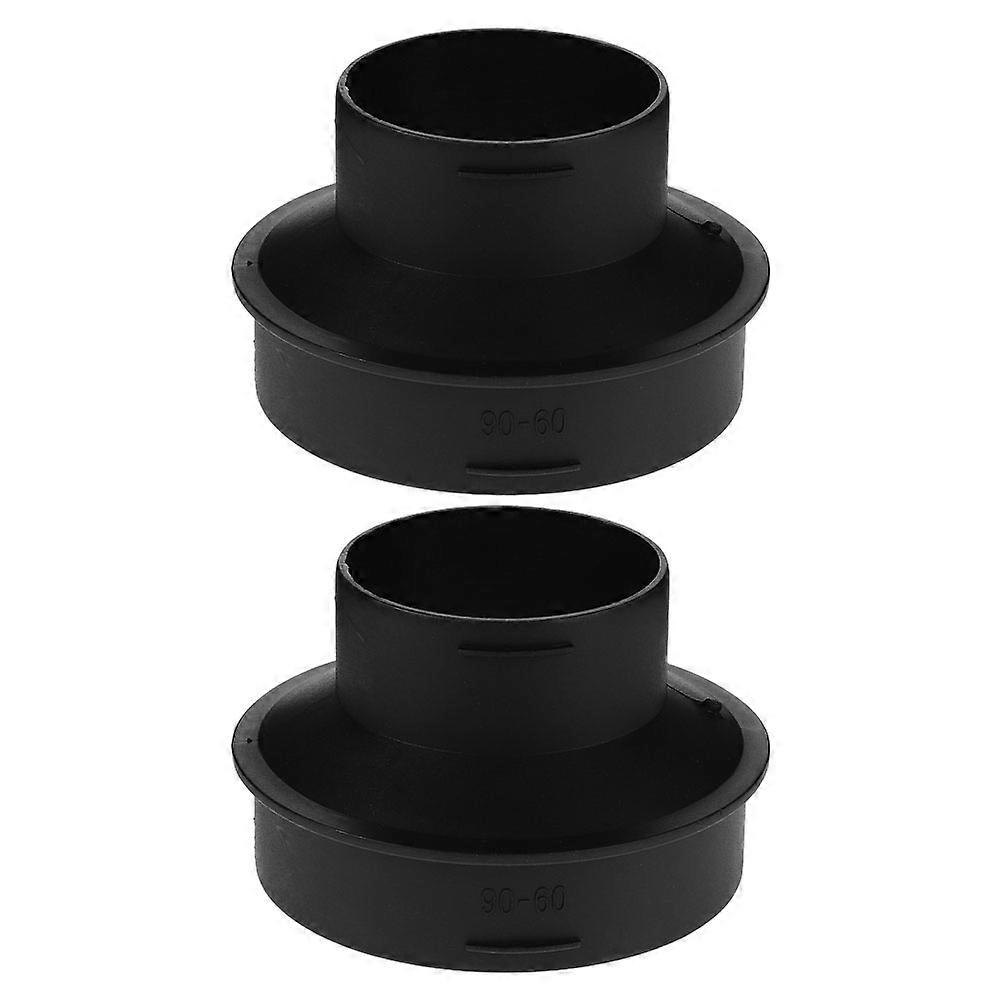 Black Plastic Pipe Reducer Coupler for Parking Heater Car Use 2Pcs