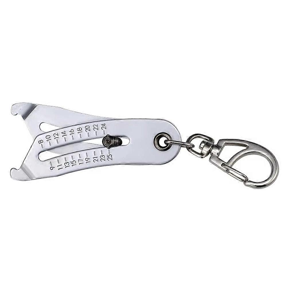 Precise Thread Size Checker Keychain Portable Caliper Gauge Metric/Imperial Hexagonal Nut Screw Thre